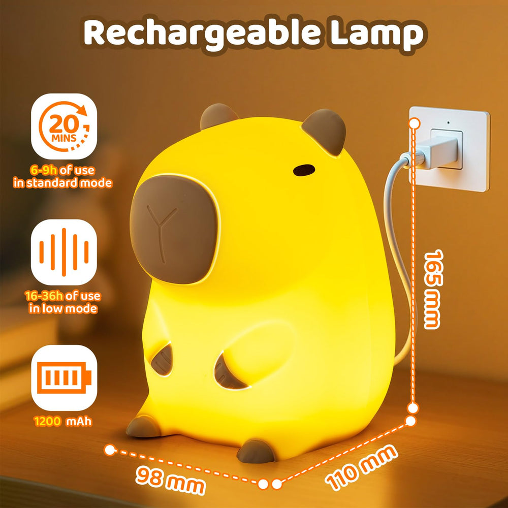 Mewaii Huggwaii capybara bedtime-reading light supports gentle evening stories