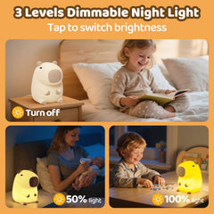 Mewaii Huggwaii capybara night light timer reduces overstimulation at bedtime
