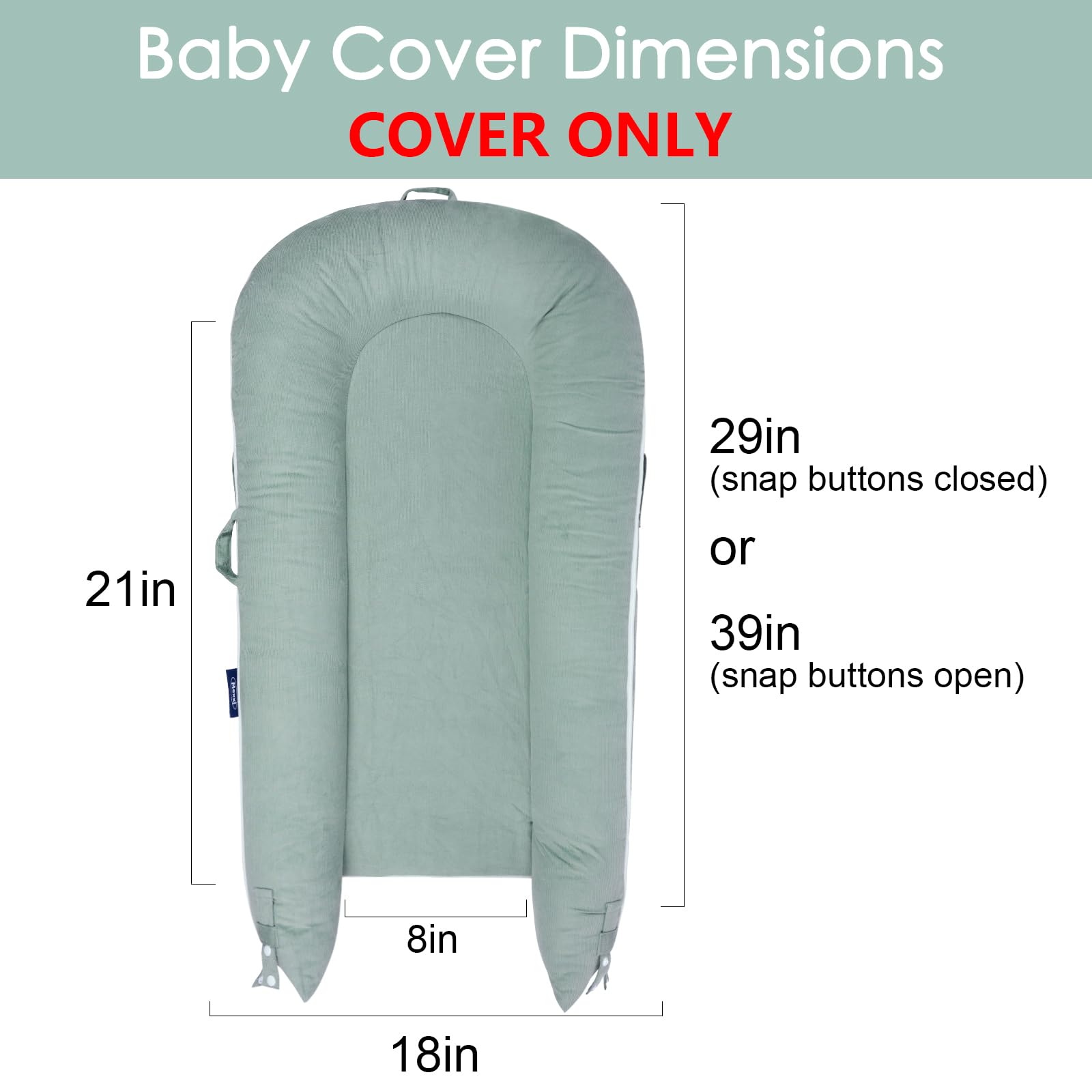MEXXI baby nest cover with two-way zippers ensures smooth opening and easy swaps.