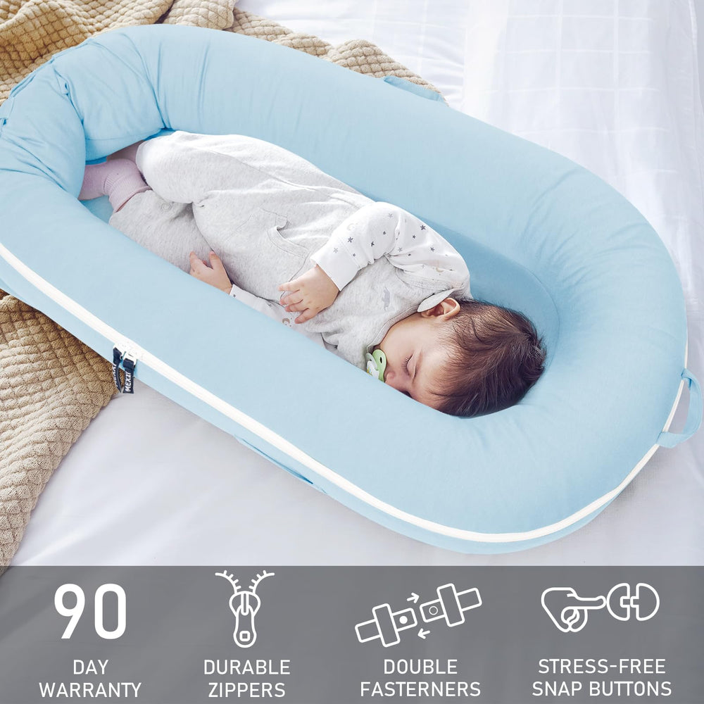 Mexxi organic cotton cover is machine washable for effortless cleaning
