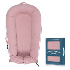 MEXXI corduroy lounger cover for DockATot Deluxe+ fits snugly for naps.