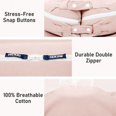 MEXXI organic cover fits DockATot Deluxe with secure zipper and snap closures.