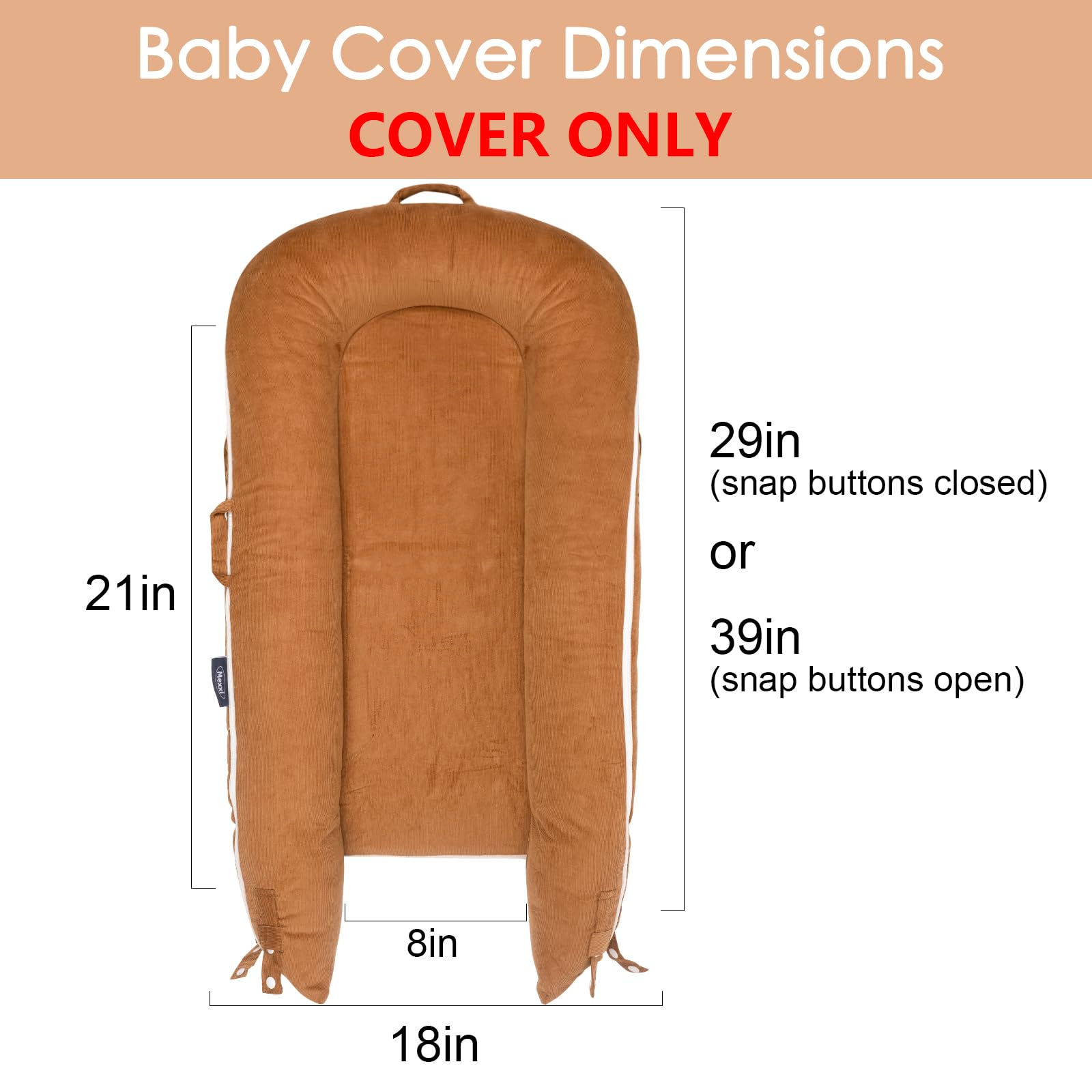 MEXXI hypoallergenic cotton cover for baby nest provides breathable comfort.