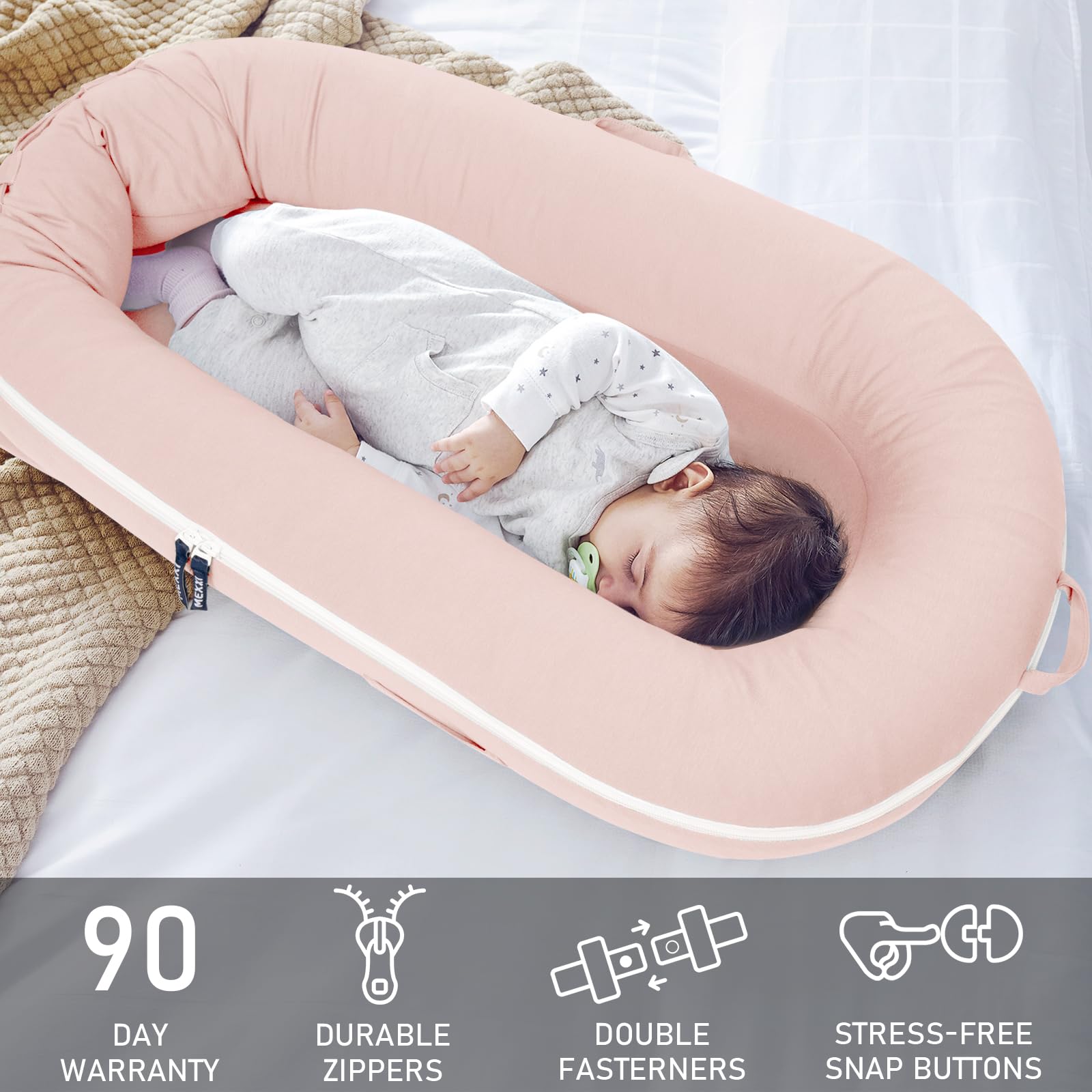 MEXXI organic cover machine washable and tumble-dry friendly.