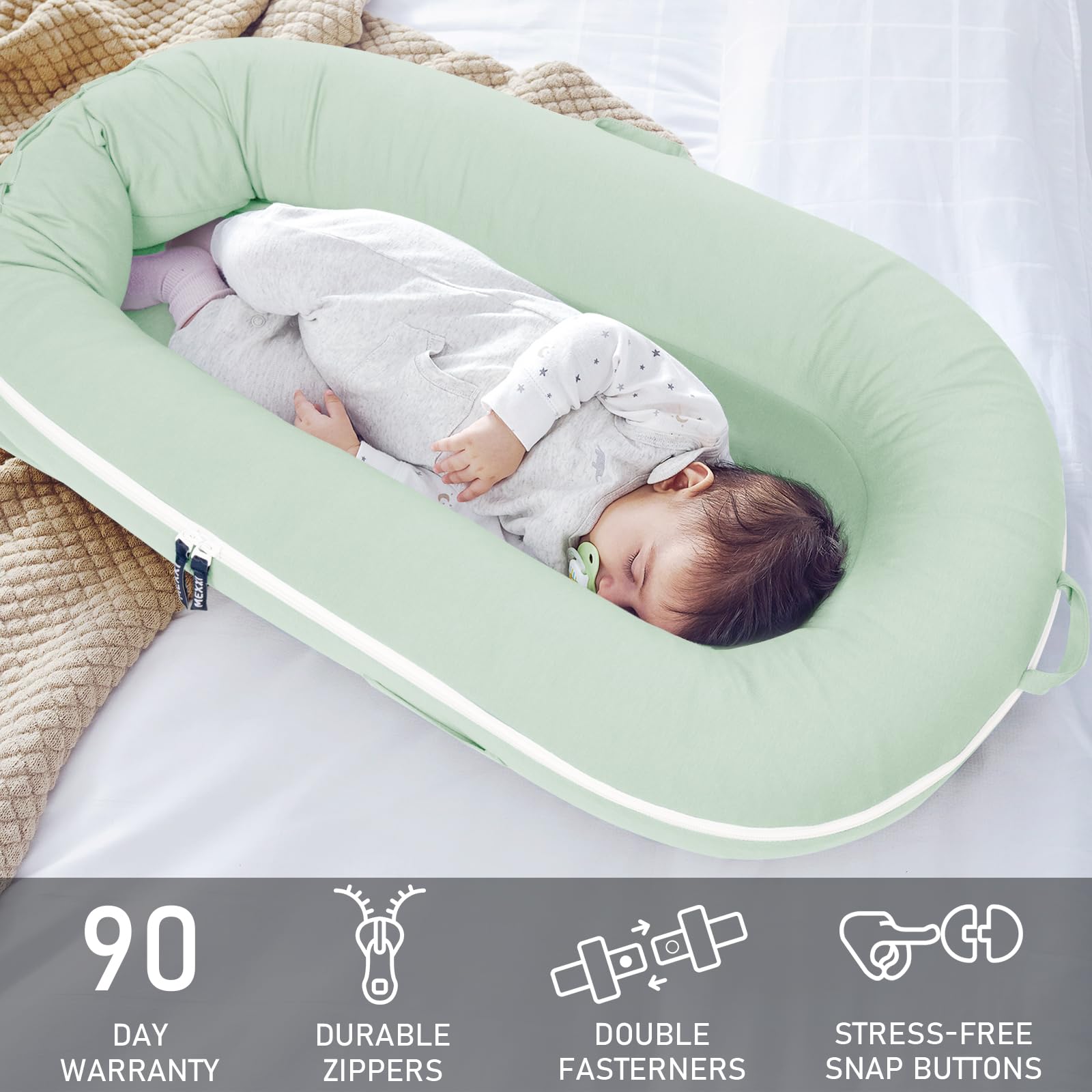 MEXXI organic replacement cover Pistacho Green machine washable convenience