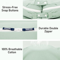 MEXXI organic replacement cover Pistacho Green heavy-duty zippers and closures