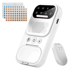 Mezdebtic bedwetting alarm front view with compact training device for nightly routines.