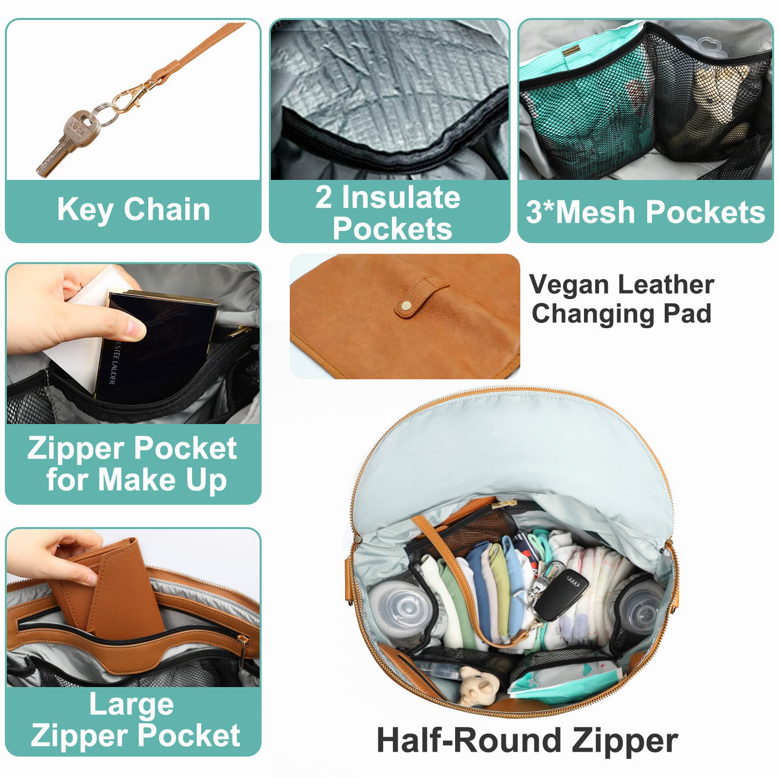 MF Store changing pad included for on the go diaper changes