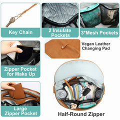 MF Store changing pad included for on the go diaper changes