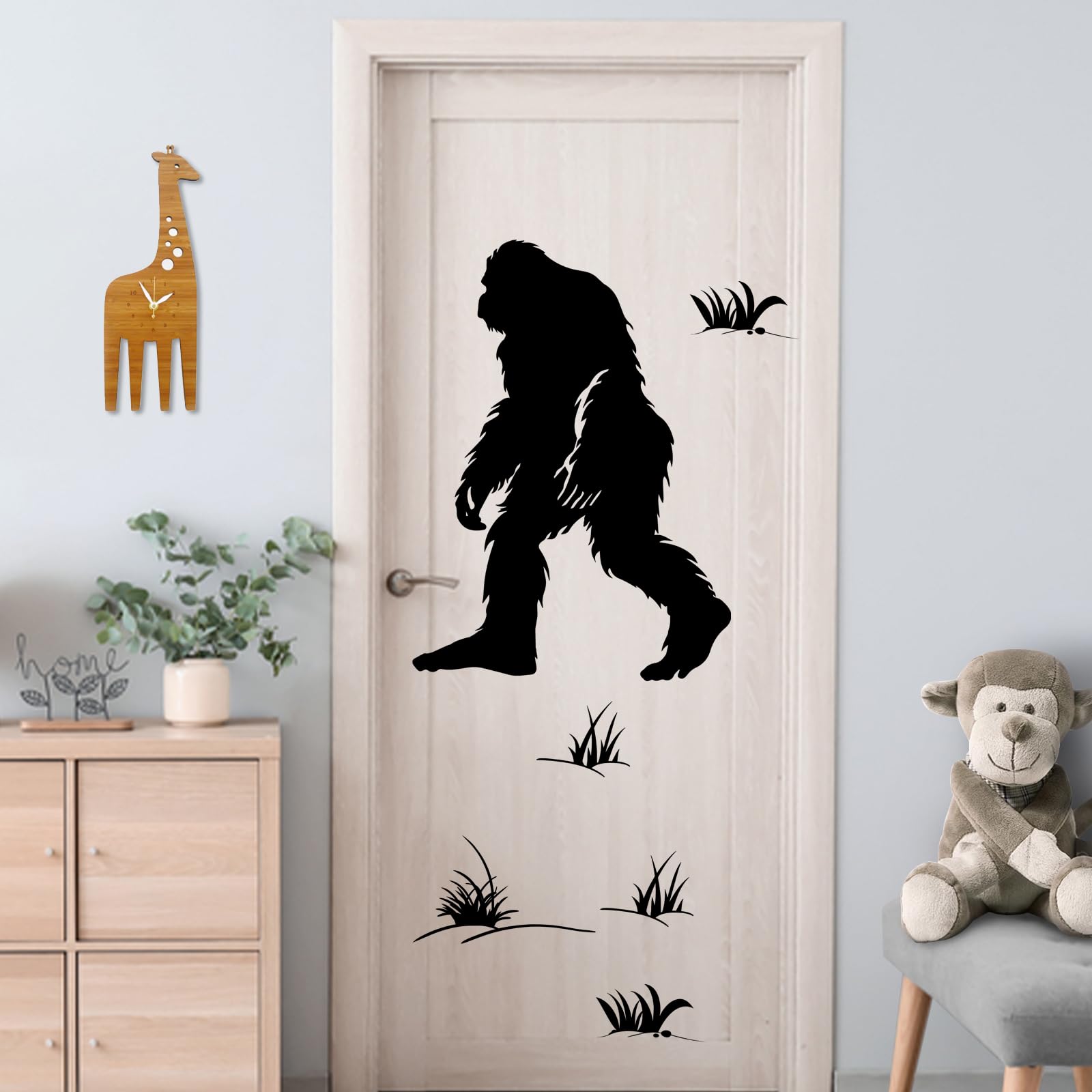 Mfault bigfoot silhouette playroom decor enhances imagination and layout.