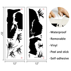 Mfault bigfoot silhouette wall sticker in black for living room accents.