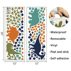 Mfault dino tracks paw prints nursery stickers brighten kids' rooms with colorful vinyl.