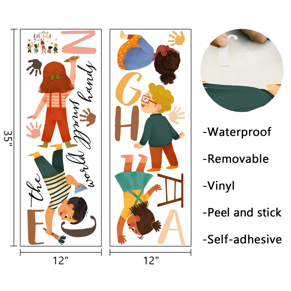 Mfault diversity wall stickers showcase colorful patterns for vibrant classrooms and bedrooms.