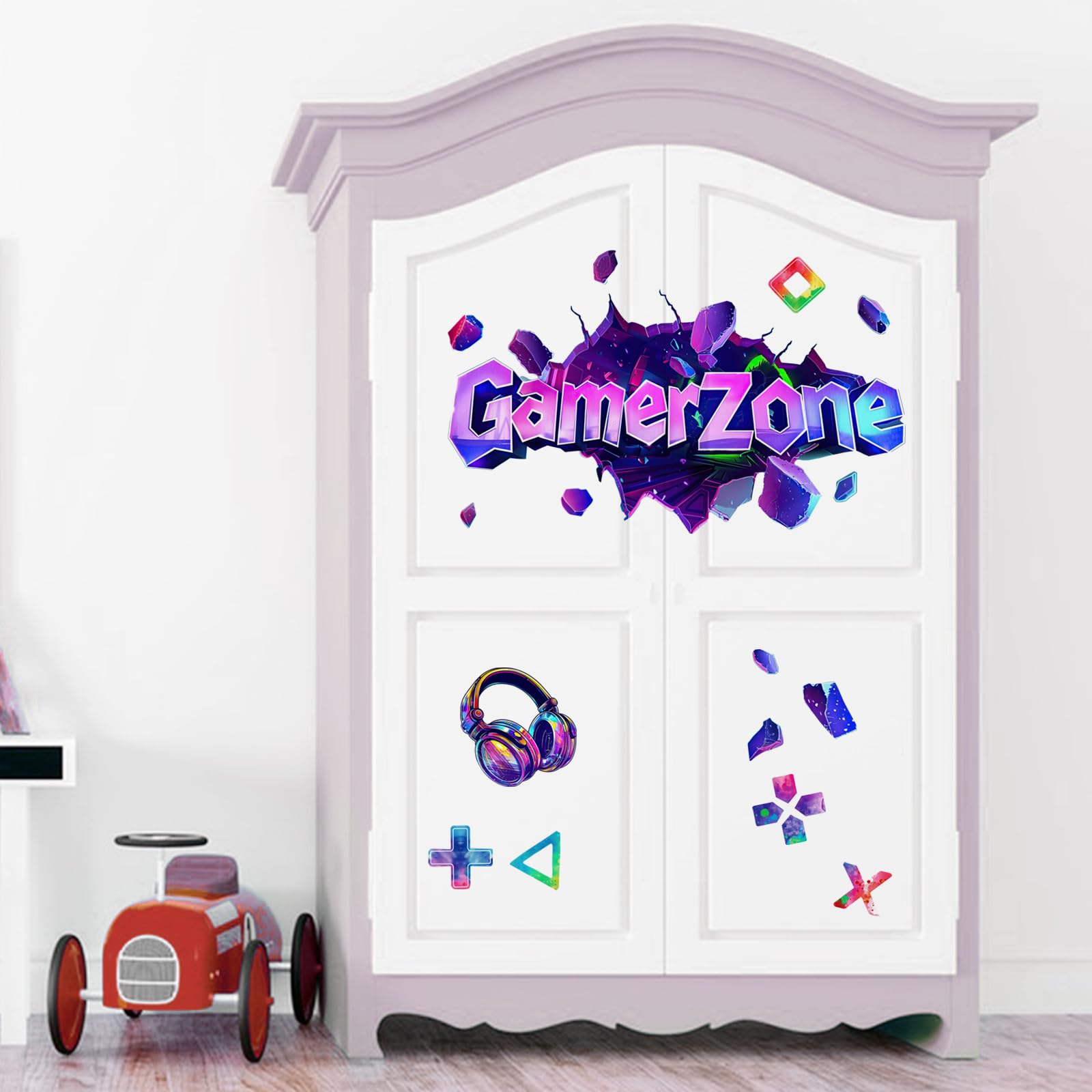 Mfault Gamer Zone 3D gaming room decor stickers for easy wall updates