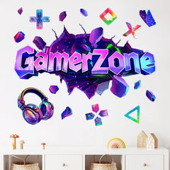 Mfault Gamer Zone 3D nursery-playroom decor stickers for inspiring spaces