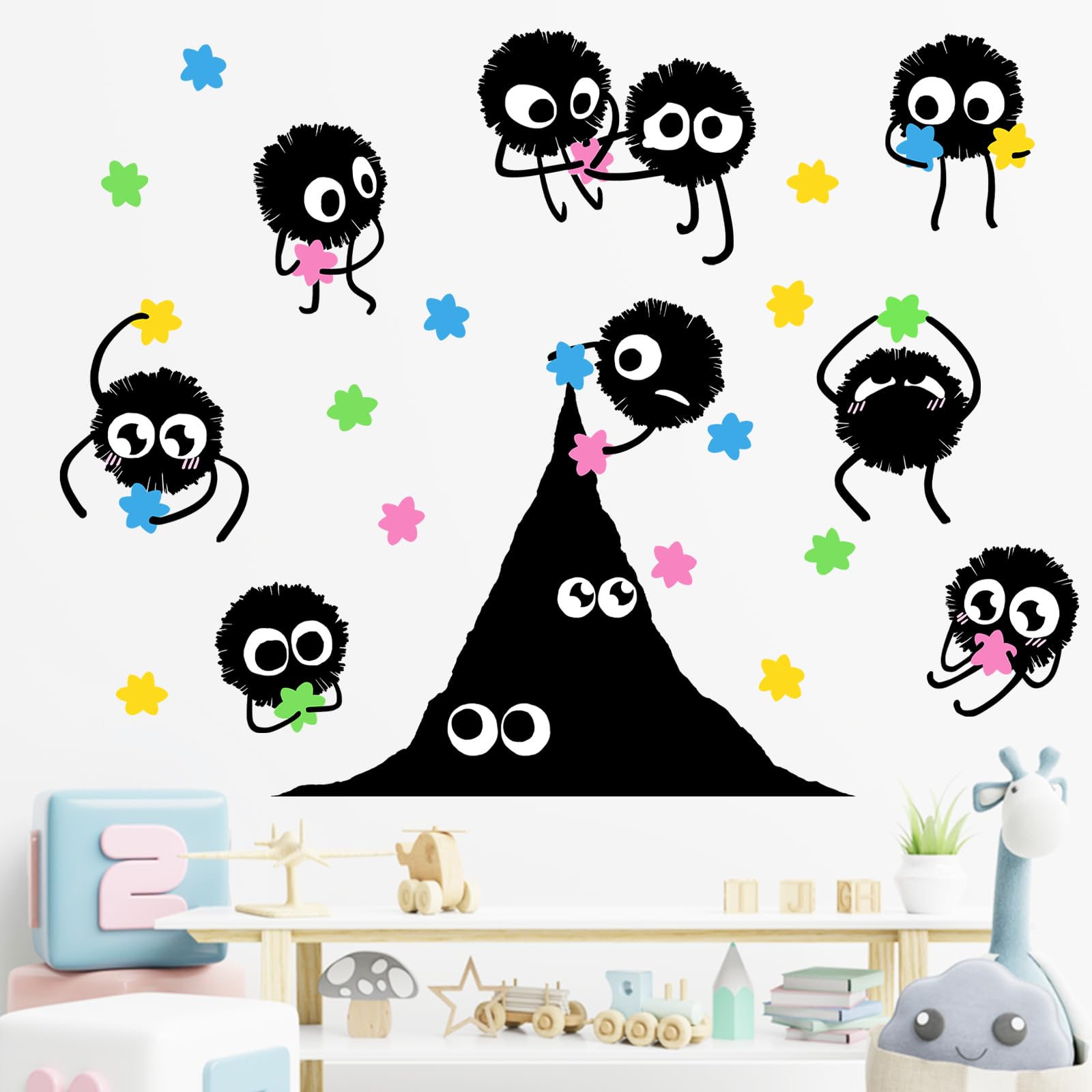 Mfault neutral nursery wall stickers create soothing decor for infants, toddlers, and kids.