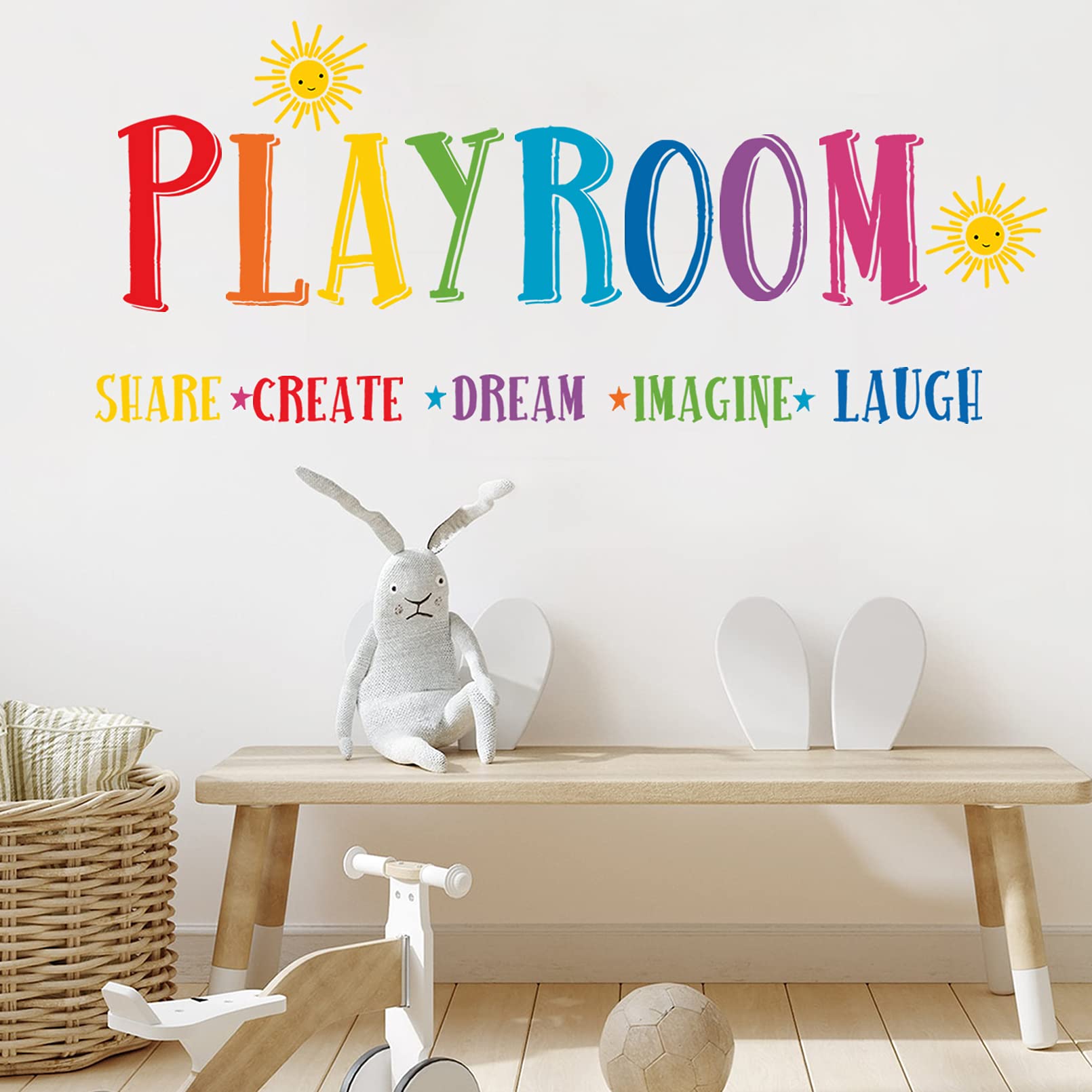 Mfault neutral tones wall art for playrooms and bedrooms.