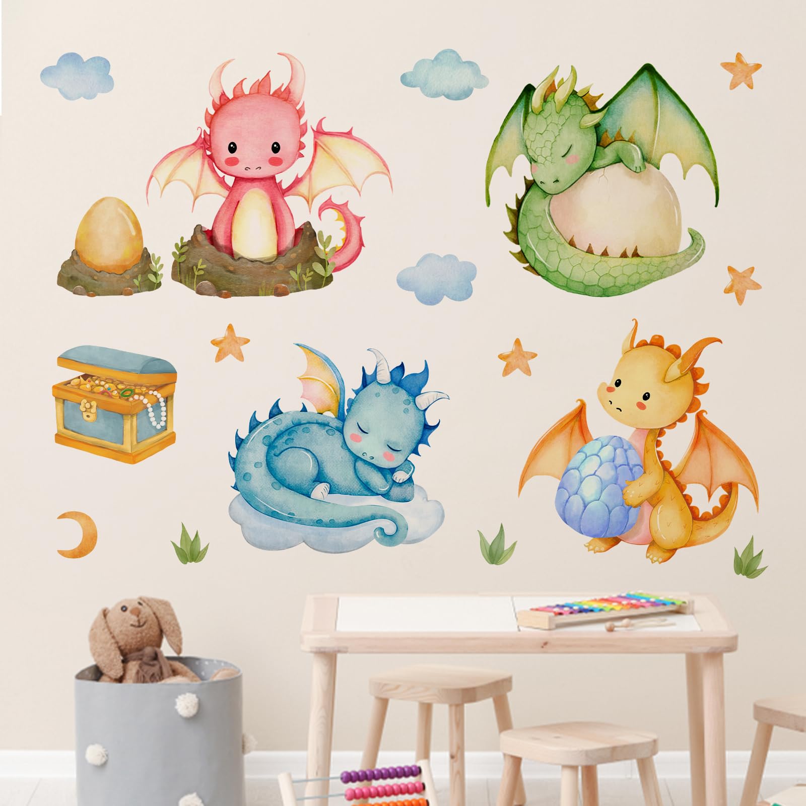 Mfault self-adhesive nursery wall decals are simple to apply.
