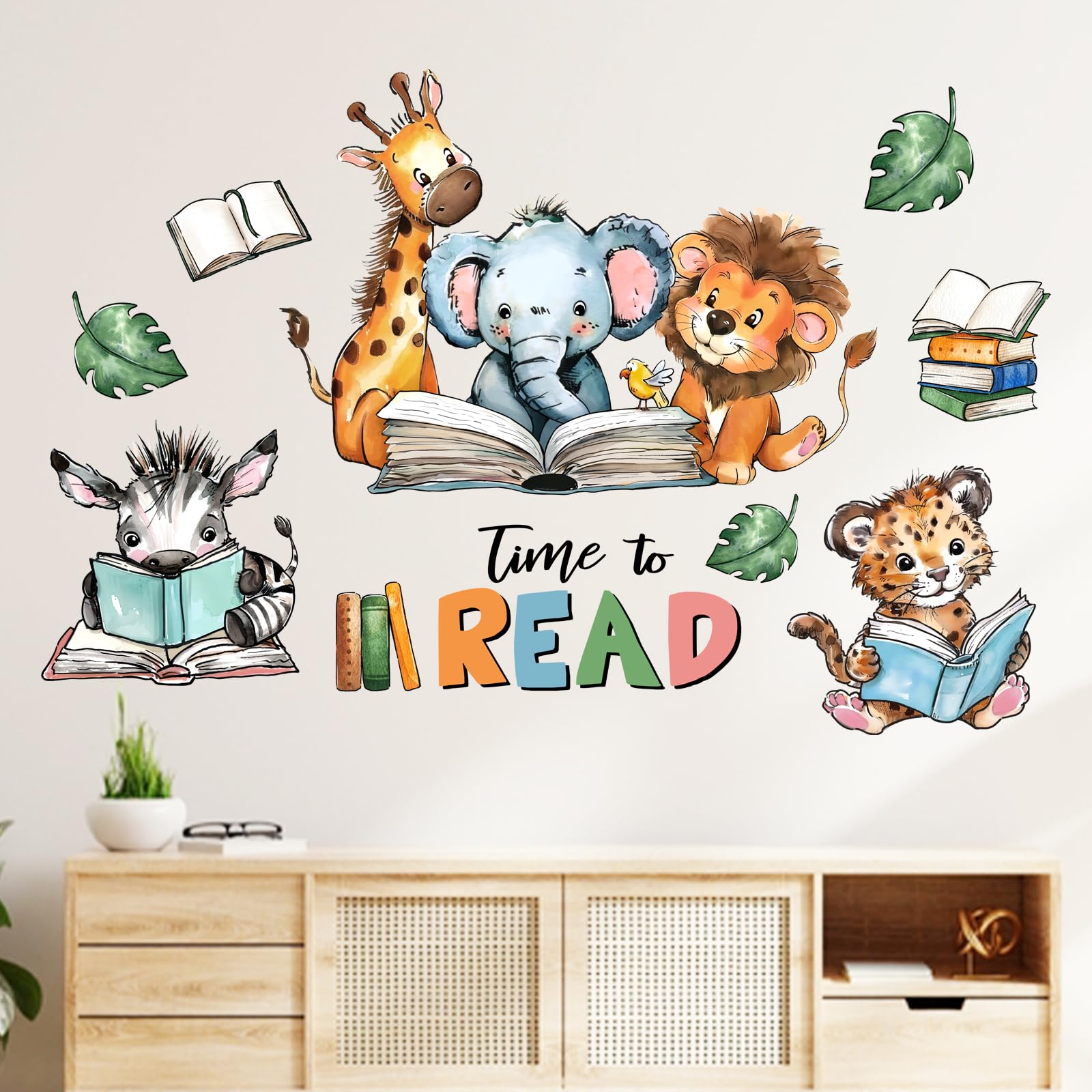 Mfault Time to Read giraffe wall decal inspires imagination in kids rooms