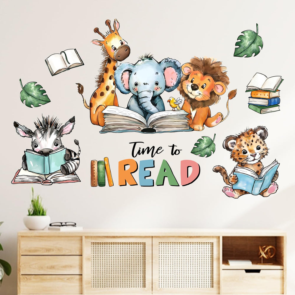 Mfault Time to Read giraffe wall decal inspires imagination in kids rooms
