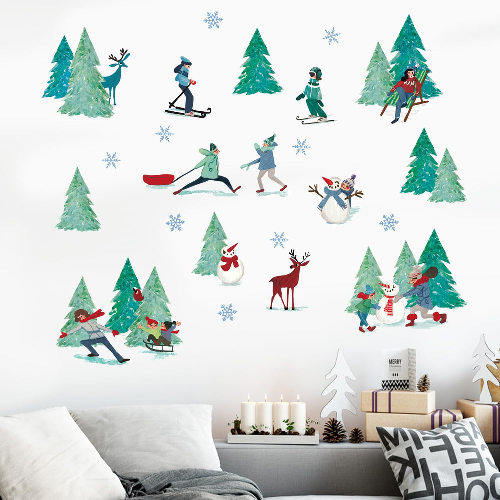 Mfault Reindeer Decal brightens walls with gentle holiday vibes.