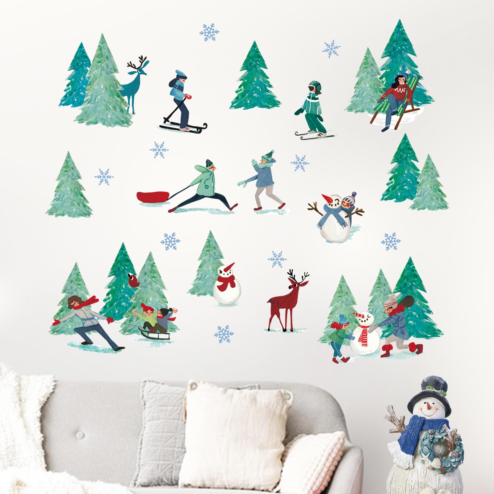 Mfault Snowflakes Decal adds sparkling detail to spaces.