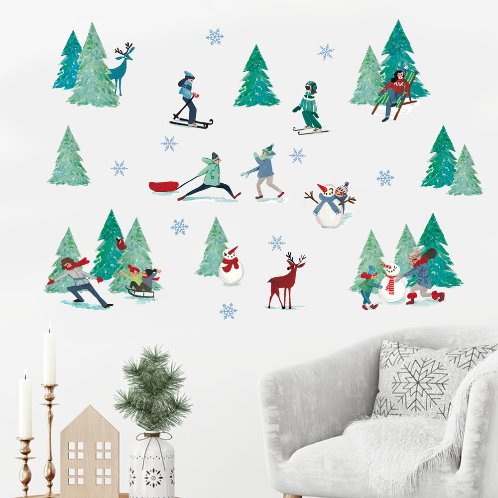 Mfault Snowman Decal creates a friendly focal point in kids' rooms.