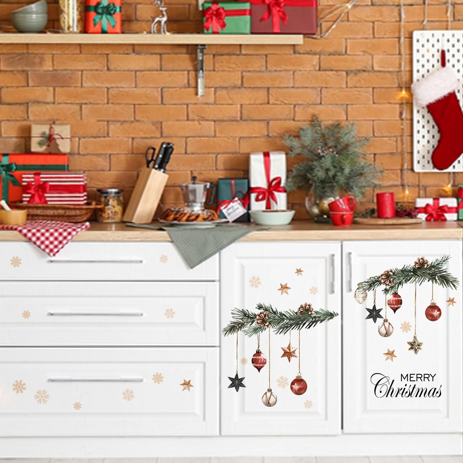 Mfault winter snowflake star decorations wall sticker for cozy seasonal mood.