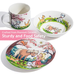 MIAMIO child-friendly dining set with princess illustrations spark imagination at mealtime