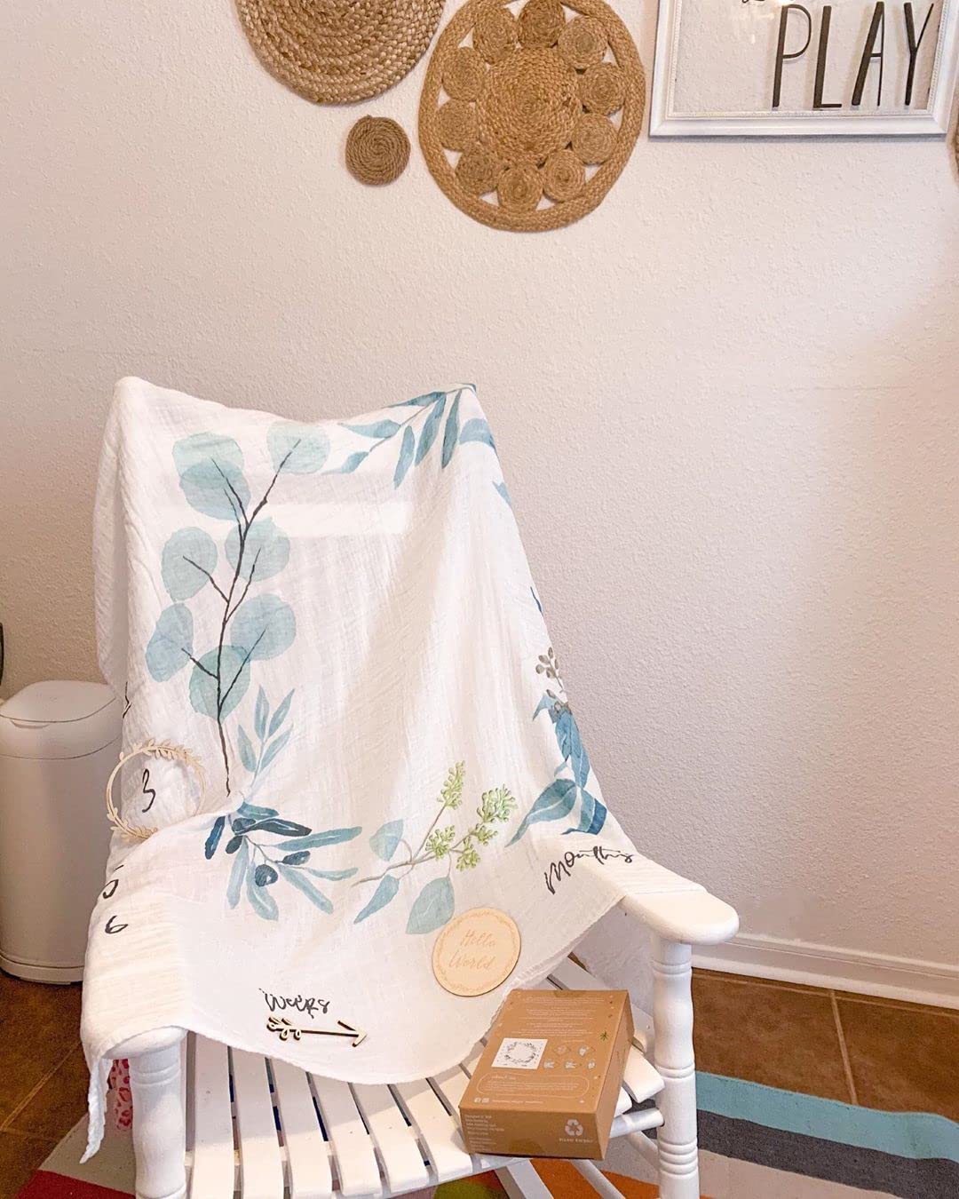 Miaoberry 47x47 inch square blanket laid out as a cozy backdrop