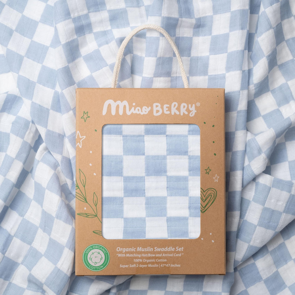 Miaoberry milestone prop with mist blue swaddle for photo sessions