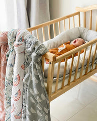 Miaoberry open-weave muslin detail shows gentle, breathable texture