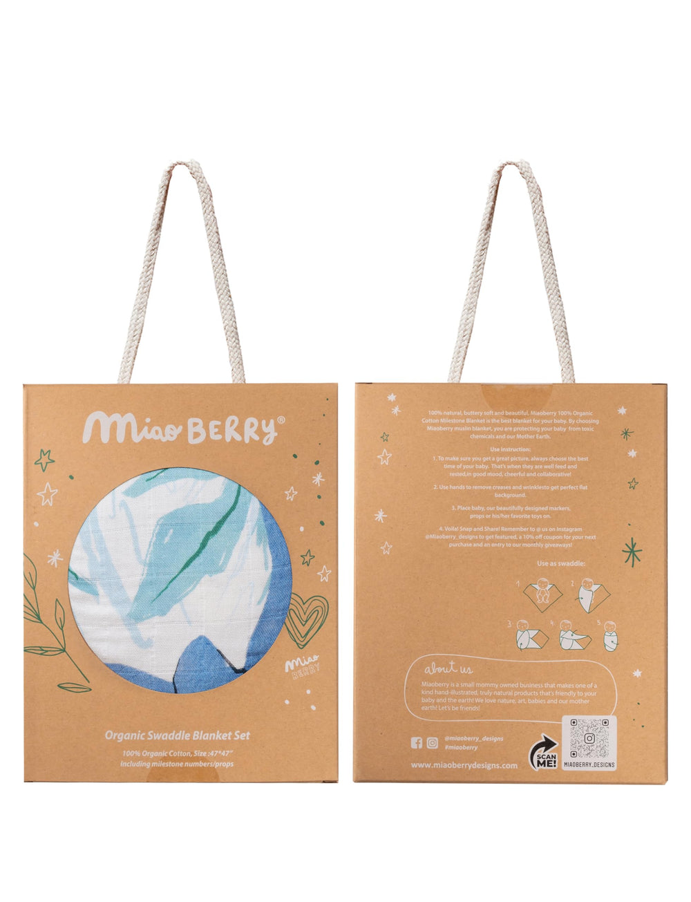 Miaoberry Safari Milestone Blanket displayed in a gender-neutral nursery setting.
