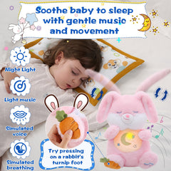 MIAODAM breathing bunny plush ideal for snuggle-friendly playtimes