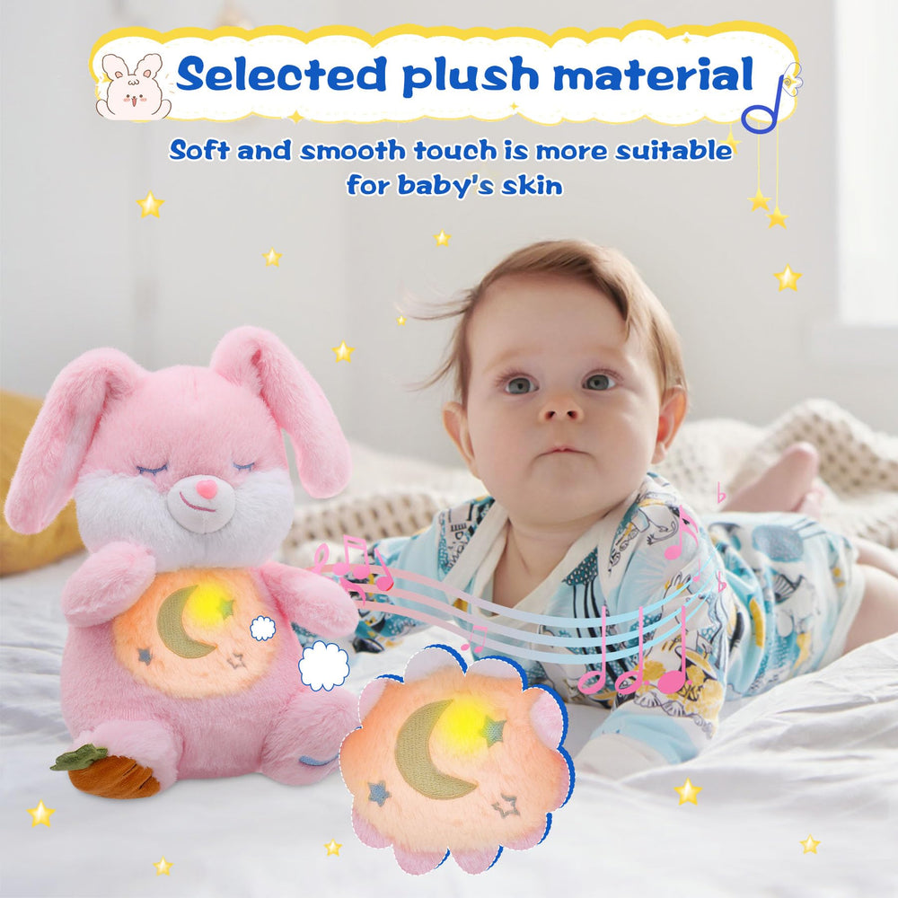 MIAODAM bunny plush as a cozy sleep companion for babies