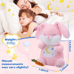 MIAODAM pink bunny plush highlighting soft texture for cuddling