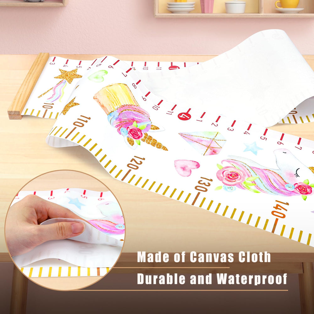 MIBOTE 79-inch height chart provides ample space for growing kids.