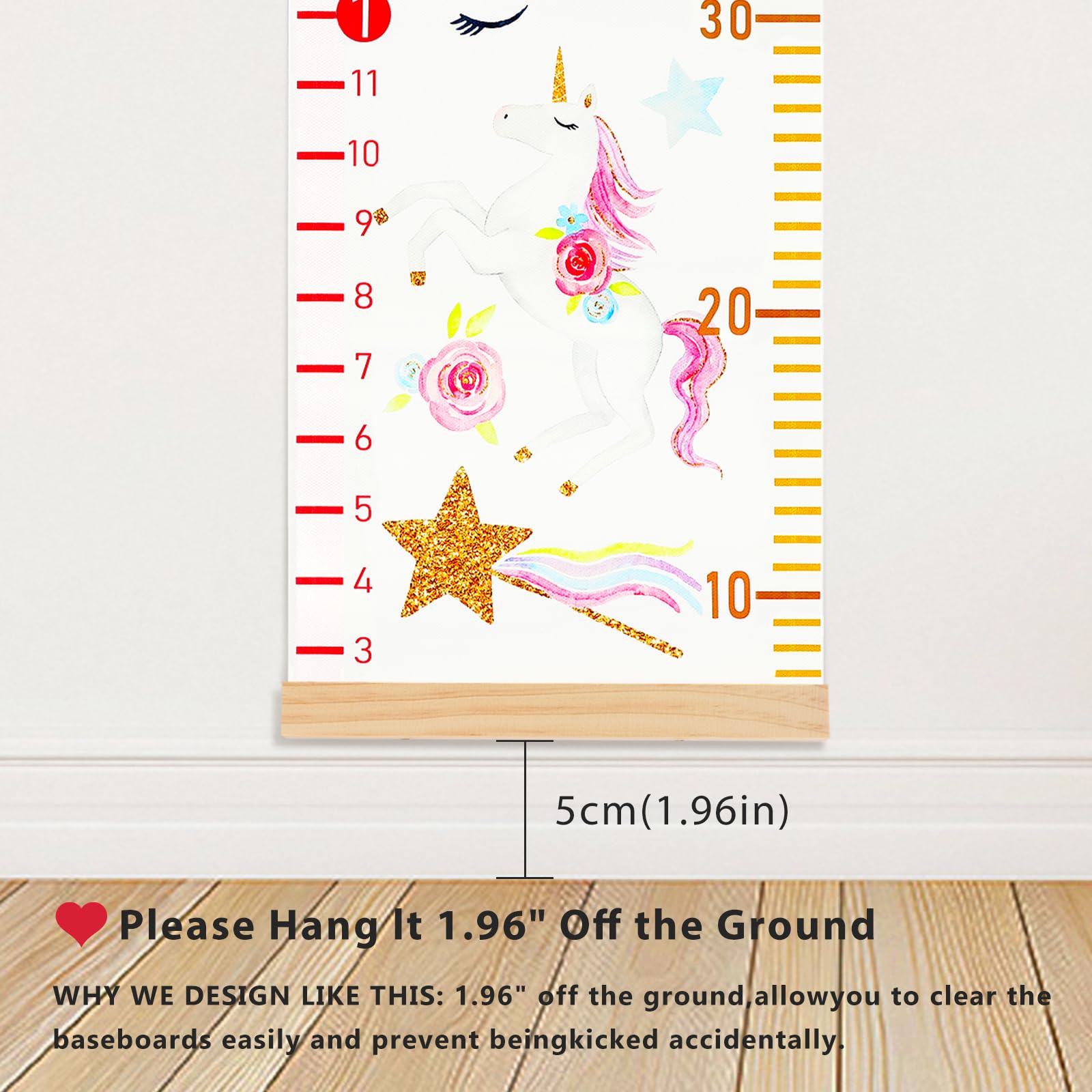 MIBOTE waterproof canvas provides durable growth tracking in any room.
