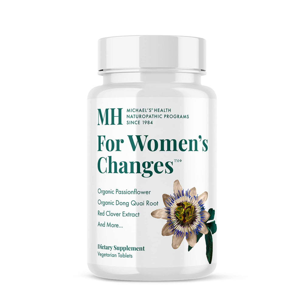 MICHAEL'S Health Naturopathic Women’s Changes bottle close-up for menopause-focused daily support