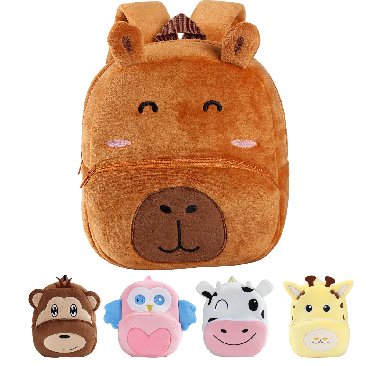 MICHLEY animal backpack front view for everyday preschool adventures.