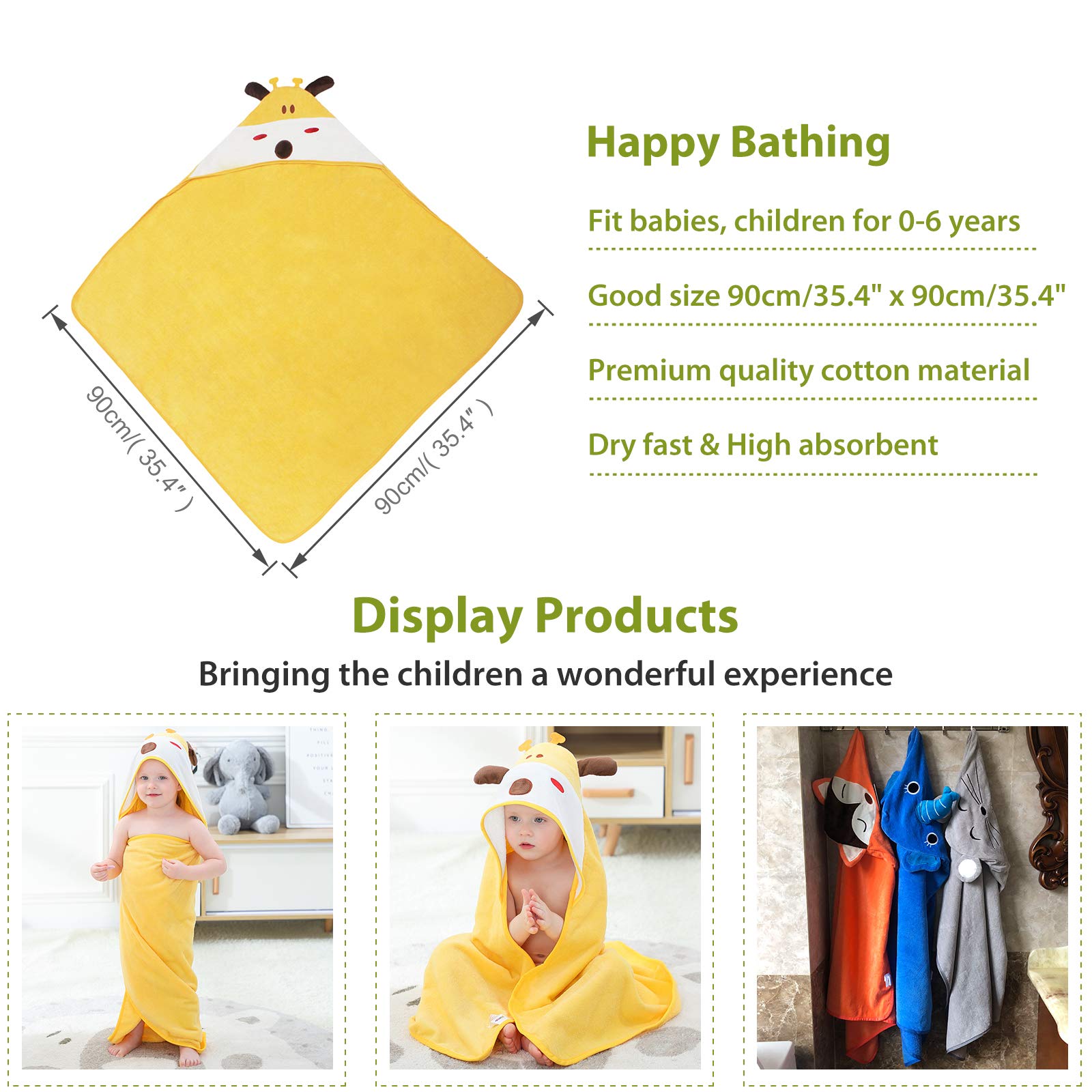 MICHLEY animal hooded towel texture close-up, highlighting soft, premium cotton fibers.