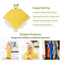 MICHLEY animal hooded towel texture close-up, highlighting soft, premium cotton fibers.