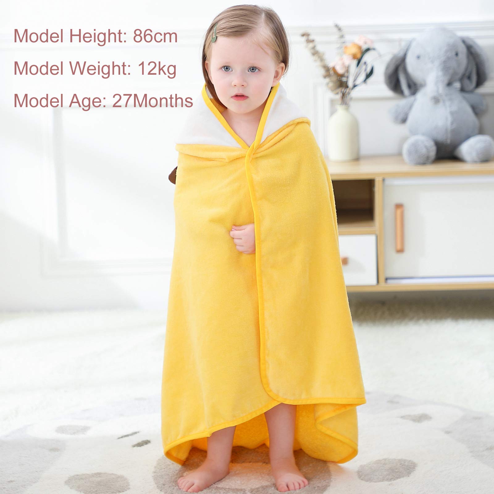 MICHLEY large 35x35 inch towel spread for infants and toddlers.