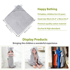 MICHLEY Animal Hooded Towel fabric texture close-up emphasizes quick drying and comfort