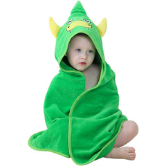 MICHLEY baby animal hooded towel face design for cozy, quick-dry bath time.