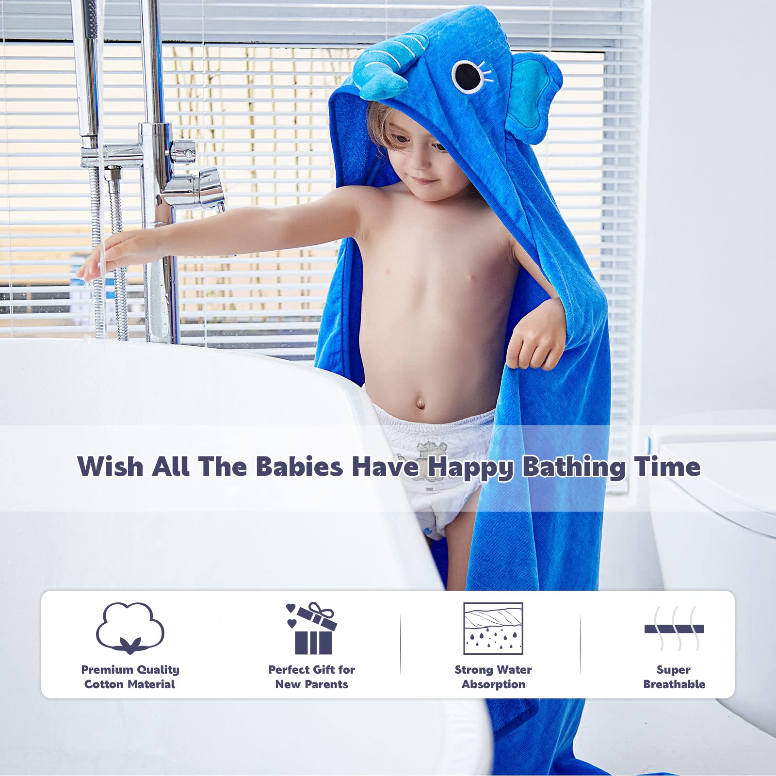 MICHLEY baby bath time scene shows towel ready to dry and cuddle.