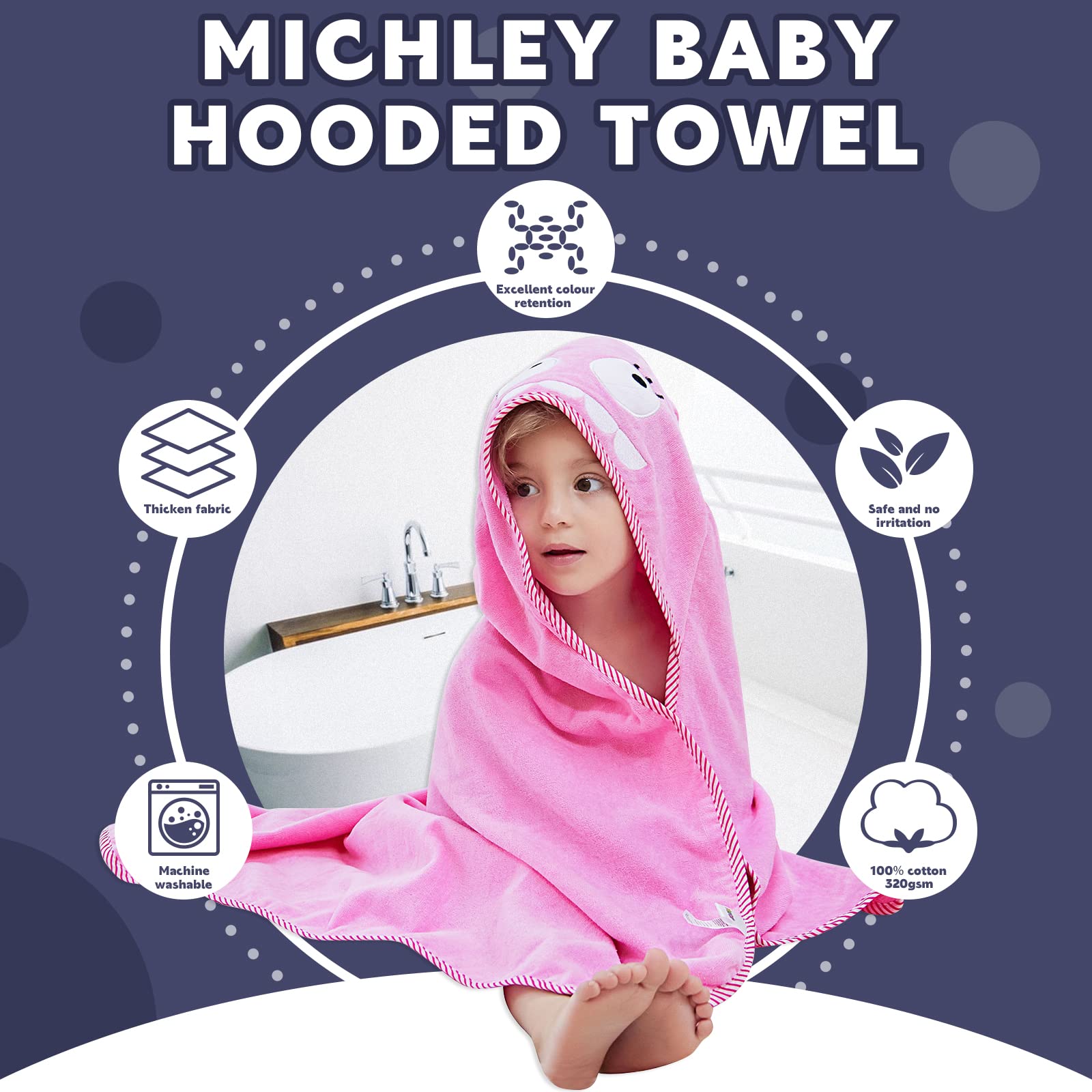 MICHLEY Cute animal design makes a great baby shower gift.