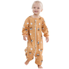 MICHLEY baby sleeping sack with legs extended shows growth-friendly design.