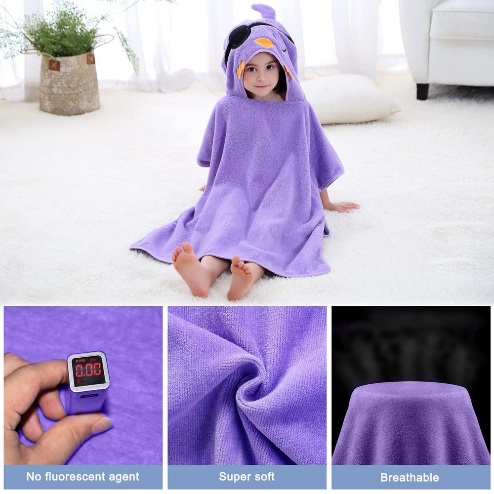 MICHLEY unisex poncho towel in soft cotton for cozy tub-side drying.