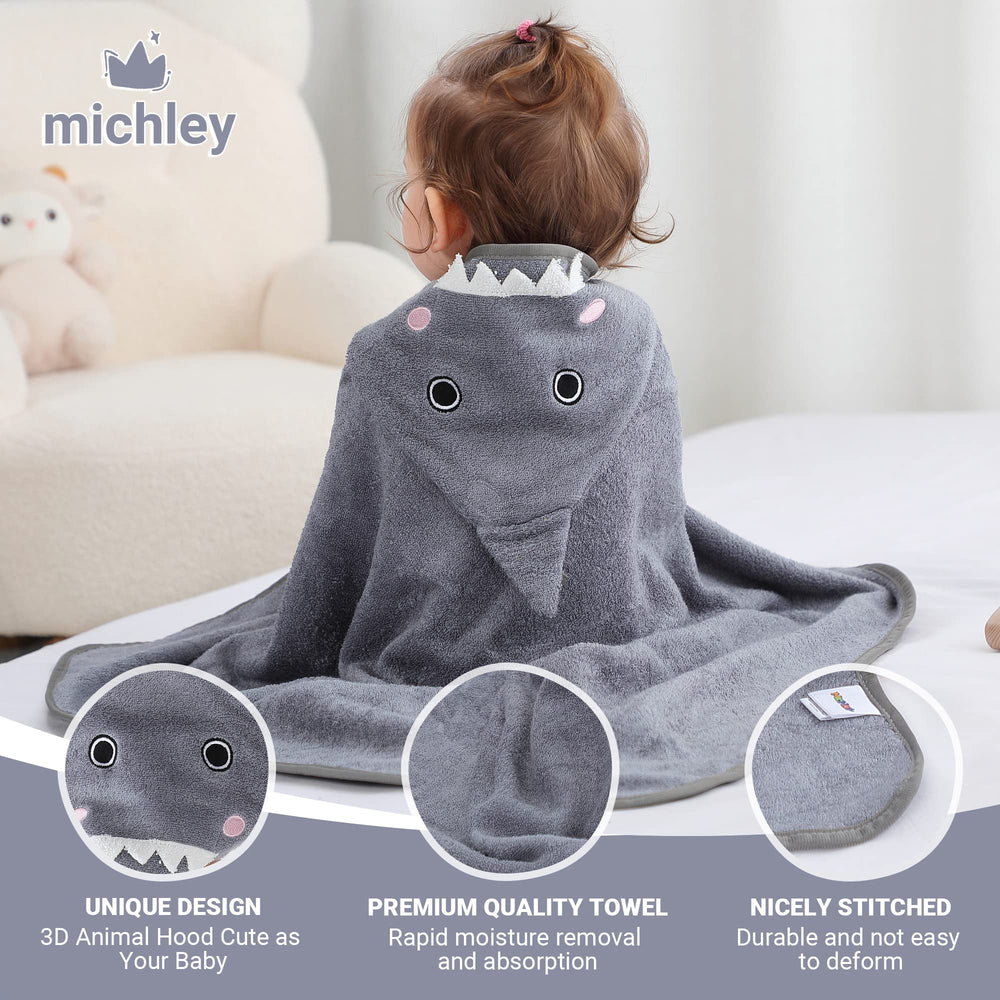 MICHLEY quick-drying fabric helps speed up bath cleanup.